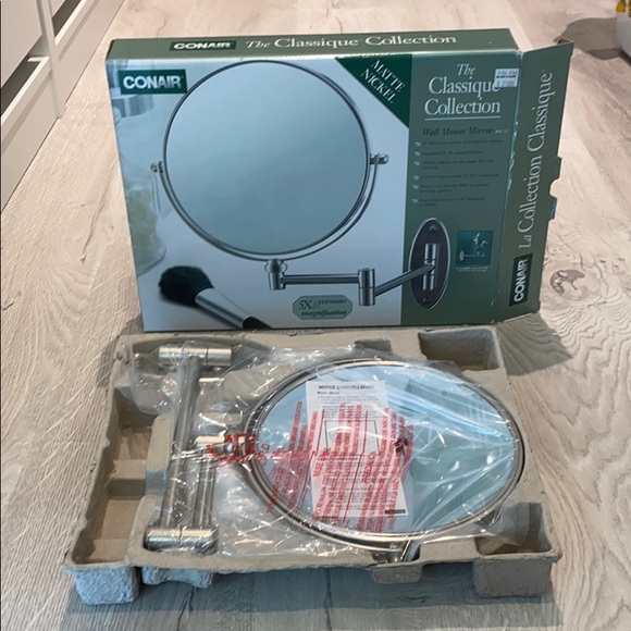 Conair Other - NIB Conair Wall Mount Mirror Std and 5X Mag